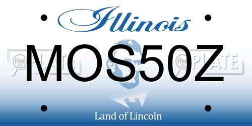 MOS50Z Illinois License Plate