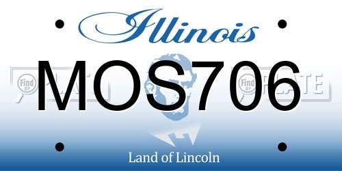 MOS706 Illinois License Plate
