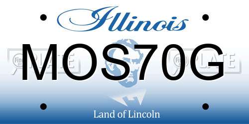 MOS70G Illinois License Plate