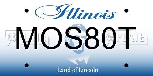 MOS80T Illinois License Plate