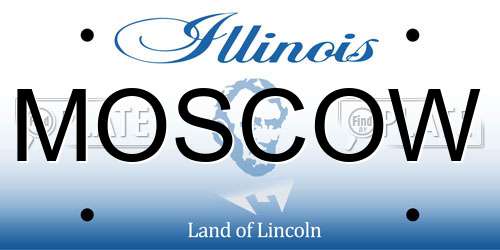 MOSCOW Illinois License Plate