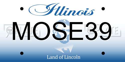 MOSE39 Illinois License Plate