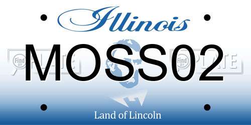 MOSS02 Illinois License Plate