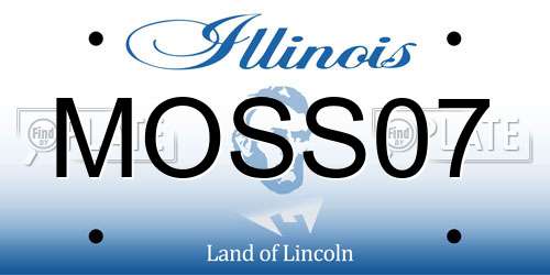 MOSS07 Illinois License Plate