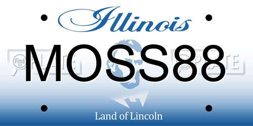 MOSS88 Illinois License Plate