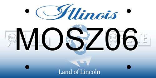 MOSZ06 Illinois License Plate