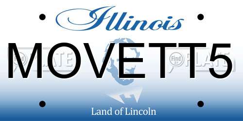 MOVETT5 Illinois License Plate