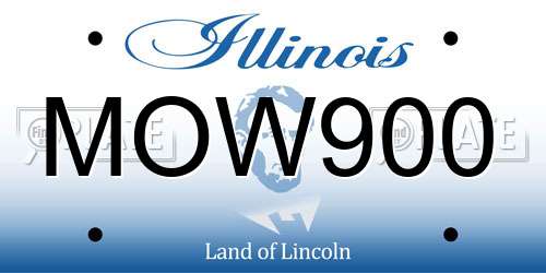 MOW900 Illinois License Plate