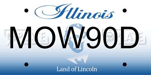 MOW90D Illinois License Plate