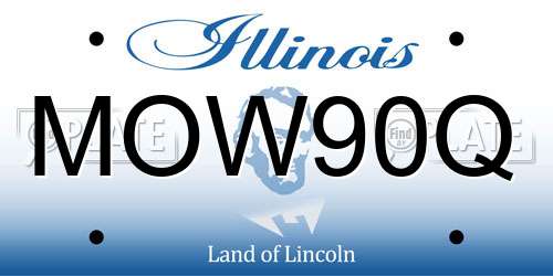 MOW90Q Illinois License Plate