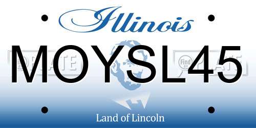 MOYSL45 Illinois License Plate