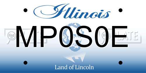 MP0S0E Illinois License Plate