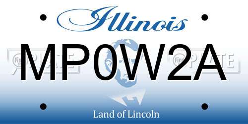 MP0W2A Illinois License Plate
