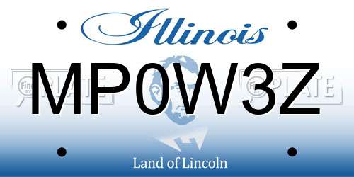 MP0W3Z Illinois License Plate