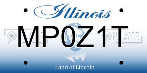 MP0Z1T Illinois License Plate