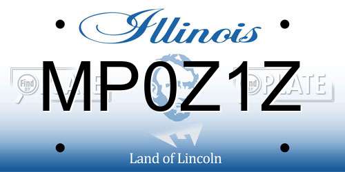 MP0Z1Z Illinois License Plate