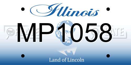 MP1058 Illinois License Plate