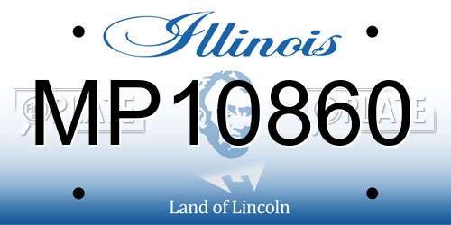 MP10860 Illinois License Plate