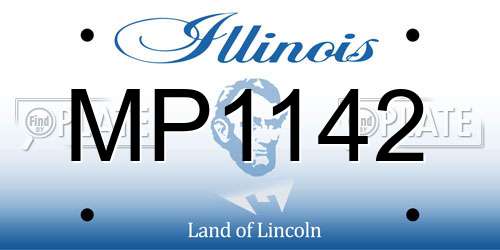 MP1142 Illinois License Plate