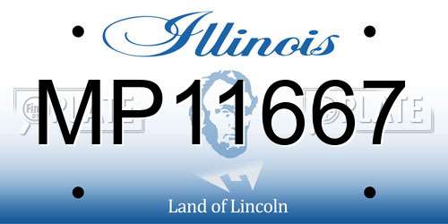 MP11667 Illinois License Plate