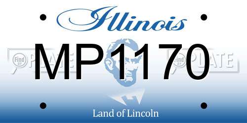 MP1170 Illinois License Plate