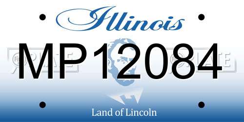 MP12084 Illinois License Plate