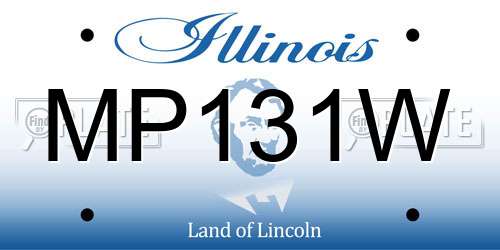 MP131W Illinois License Plate