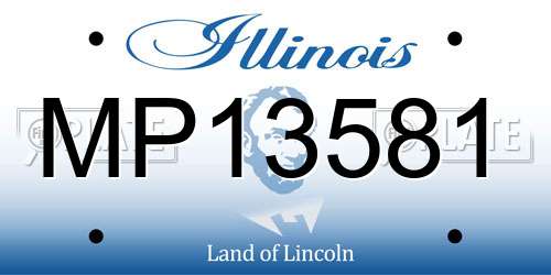 MP13581 Illinois License Plate