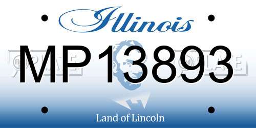 MP13893 Illinois License Plate