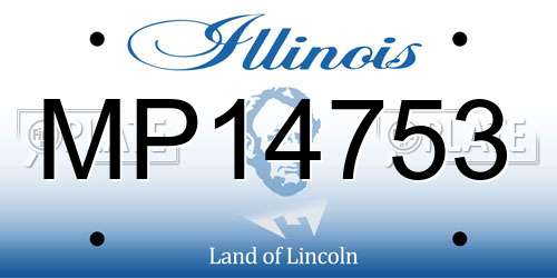 MP14753 Illinois License Plate