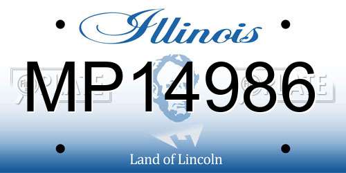 MP14986 Illinois License Plate