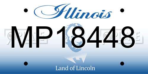 MP18448 Illinois License Plate