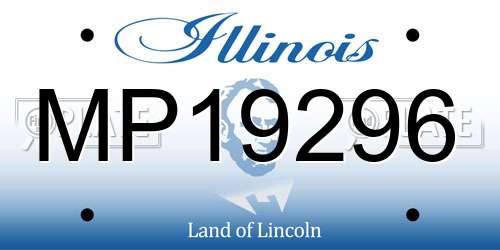 MP19296 Illinois License Plate