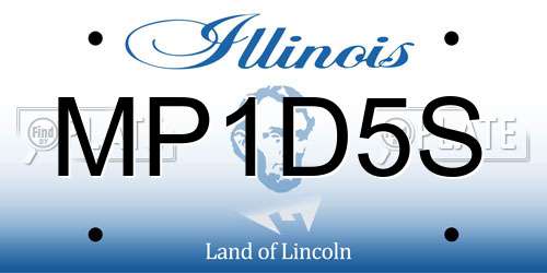 MP1D5S Illinois License Plate
