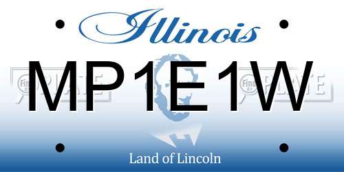 MP1E1W Illinois License Plate