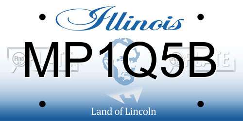 MP1Q5B Illinois License Plate