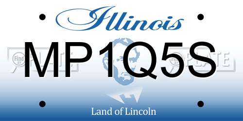 MP1Q5S Illinois License Plate