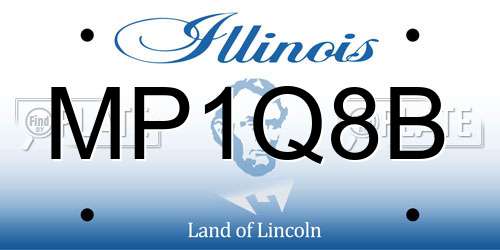 MP1Q8B Illinois License Plate