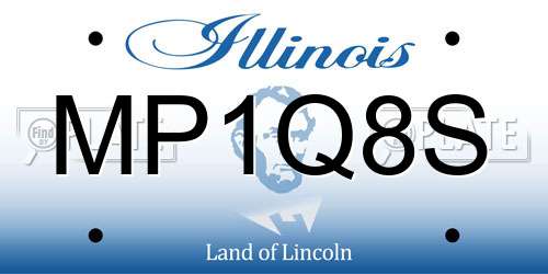 MP1Q8S Illinois License Plate