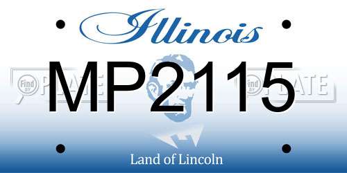 MP2115 Illinois License Plate