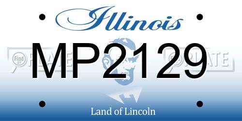 MP2129 Illinois License Plate