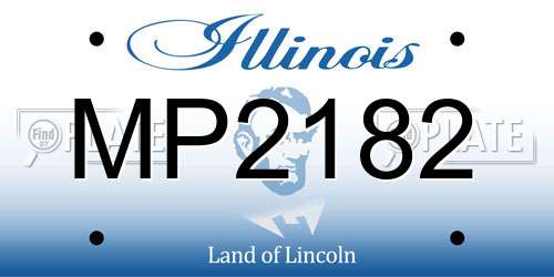 MP2182 Illinois License Plate