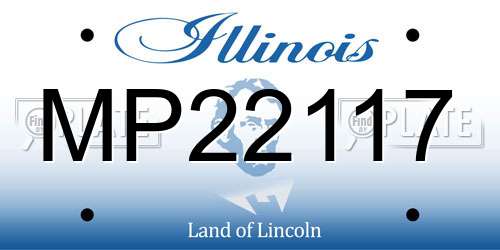 MP22117 Illinois License Plate