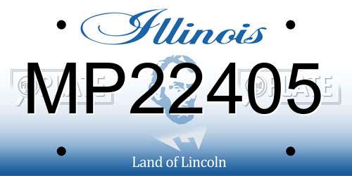 MP22405 Illinois License Plate