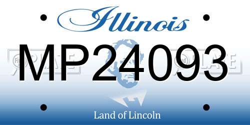 MP24093 Illinois License Plate