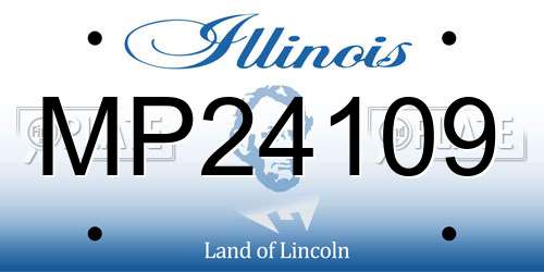 MP24109 Illinois License Plate