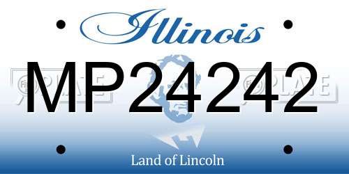MP24242 Illinois License Plate