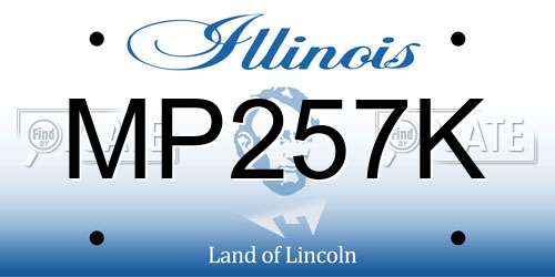 MP257K Illinois License Plate
