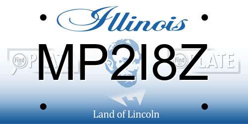 MP2I8Z Illinois License Plate