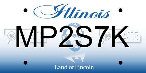 MP2S7K Illinois License Plate